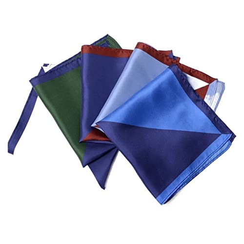 MUNANI Suit Pocket Towel,Assorted Cotton Handkerchiefs, Men's Formal Solid Color Color Patchwork Pocket Towel Suit Accessories Small Square