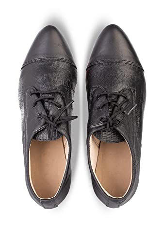 Sapato Oxford em couro 6994-34 - Preto