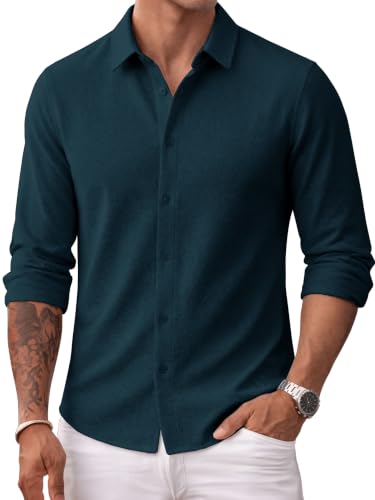 Image of Noble Monk Men's Full Sleeve Shirt | Casual Formal Button Down Top | Regular Fit Stylish Wear | Comfortable Everyday Apparel