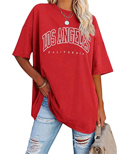 Tomwell Damen Los Angeles Brief T-Shirt Kurzarm Sport Sommer Rundhals...