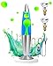 Produktbild DoRight Lavalampe 13,5 Zoll Retro Rocket, Grün Wachs/Blau Wasser Dekorative Lavalampen, 1,85M Drähte, EU-Stecker mit 2x25W R39 E14 Lavalampe Glühbirne für Kinder & Erwachsenen Geschenk AC220-240V
