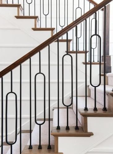 Ensemble de balustrade noire d'intérieur de haute qualité architecturale