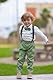 Volunboy Baby Jungen Anzug Set Bekleidung, Kleinkind Langarm Hemd mit Fliege + Hosenträger Hosen 4 Stück Anzug (12-18 Monate,Dunkel Grün,Größe 80)