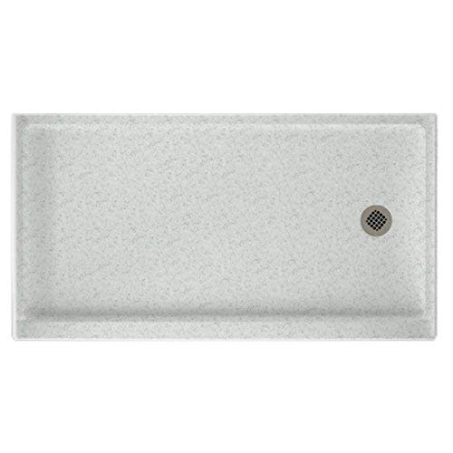 Swanstone Sr-3260R-053 Solid Surface Right Hand Drain Shower Base, 60-In L X 32-In H X 4.3125-In H, Tahiti Gray #TOP25