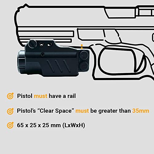 Hilight Enforcer Series Tactical Led Flashlight And Green Laser Sight Or Blue Laser Sight | Green Or Blue Dot Sight For Pistol │ Airsoft Gun Lasers │ Weaver Or Picatinny Rail #TOP4