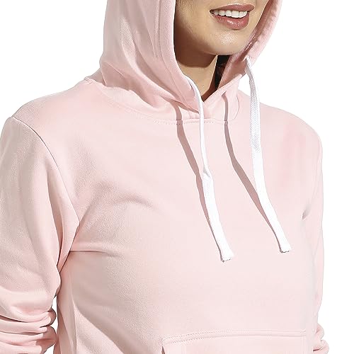 Image of PINACOLADA Women's Pullover Hoodie with Kangaroo Pockets for Casual Wear | Hooded Neck | Long Sleeve | Drawstring Closure | Cotton Sweatshirt Crafted with Comfort Fit for Everyday Wear