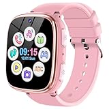 【KINDERSMARTWATCHUHR KAMERA UND MUSIK】Die Kids Watch verfügt über einen hochauflösenden Touchscreen und eine aufgerüstete HD-Kamera, die Fotoaufnahmen, eine magische Kamera und Videoaufnahmen unterstützt. Nachdem Sie die Uhr ausgeschaltet und mit dem USB-Ladekabel an Ihren Computer angeschlossen haben, können Sie Fotos (*.jpg) als Hintergrundbild oder Musik (*.mp3) herunterladen, um jeden glücklichen Moment in Ihrem Leben festzuhalten. (Hinweis: SD-Karte eingebaut)