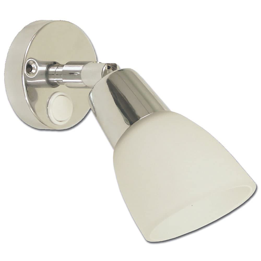 Scandvik 41365P Ss Reading Light W/Frosted Glass Shade - 10-30v