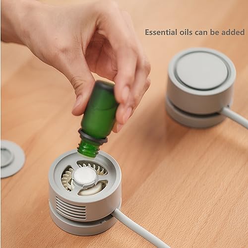 Chesoon Neck Hanging Fan Rechargeable Lightweight Pocketable Design 360° Rotatable Safety Air Vents for Long Hair Essential Oil Addable Color Green