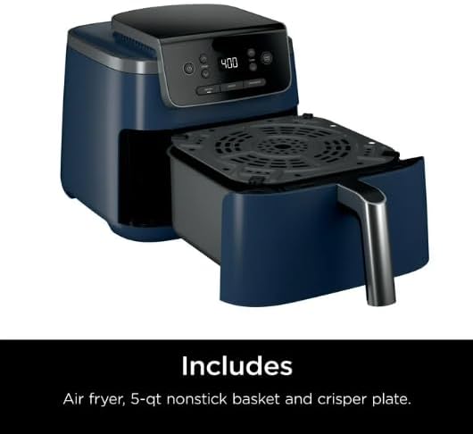 Miniatura 7 de Ninja Air Fryer Pro Freidora de aire de 5 cuartos de galón, funcionalidad 3 en 1, antiadherente, tecnología Air Crisp de 400  F, color azul marino