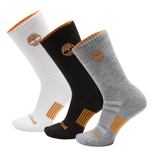 Timberland Men's Coolmax Blend Cushioned Crew Socks (3-Pack