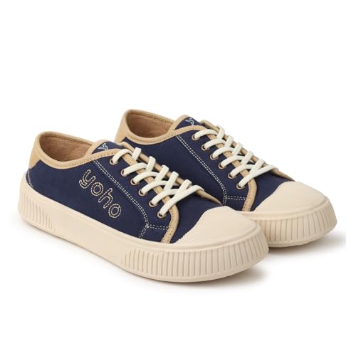 Image of YOHO Canvas CZ Sneakers for Women | Lightweight Casual Shoes | Everyday Comfort, Breathable Fit, Durable Grip Sole, Versatile Slip-On or Lace-Up Style, Trendy