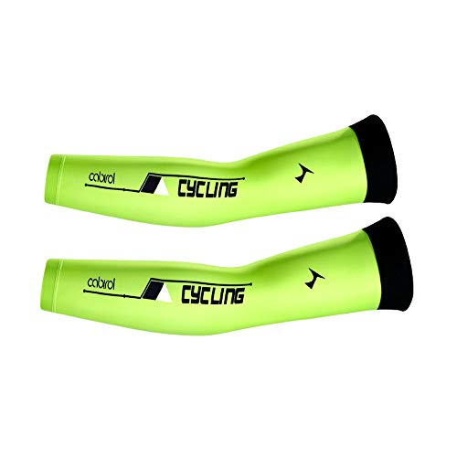 Cabirol Manguitos para Ciclismo Classic (Verde, XL)