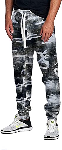 Image of ProGo Men's Casual Jogger Sweatpants Basic Fleece Marled Jogger Pant Elastic Waist