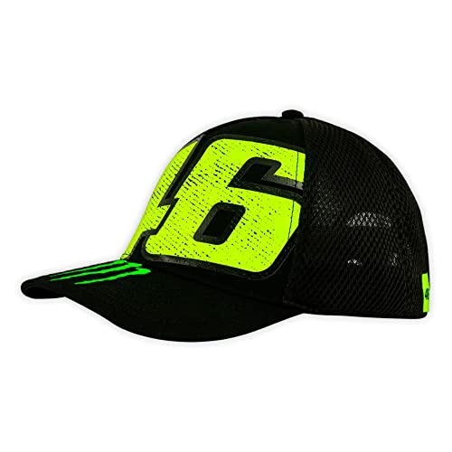 Valentino Rossi Kappe Mit Visier Monster Energy,Mann,One Size,Schwarz