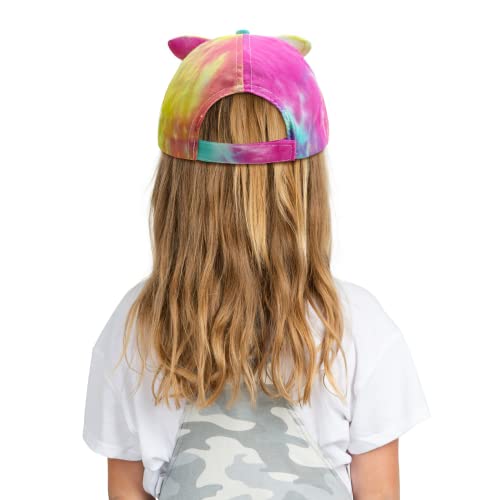 Accsa Kids Baseball Cap For Girls Cute Cat Trucker Hat Summer Adjustable Tie Dye Snapback Cap With 3D Ears Ages 3-6 thumb #3