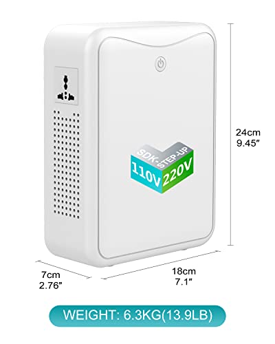 Step Up Transformer 110V To 220V Voltage Converter 2000W, No Noise, Suit For Juicer, Chocolate Machine And Other Appliances ，Using 220V Asia Euro Appliance In Us #TOP2
