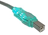 QVS 6-Feet USB 2.0 Translucent Lighted Cable with Green LEDs (CC2209C-06GNL)
