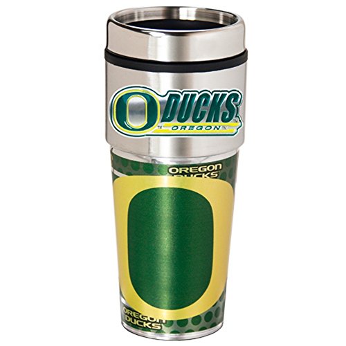 NCAA Oregon Ducks Metallic Travel Tumbler, 16-Ounce