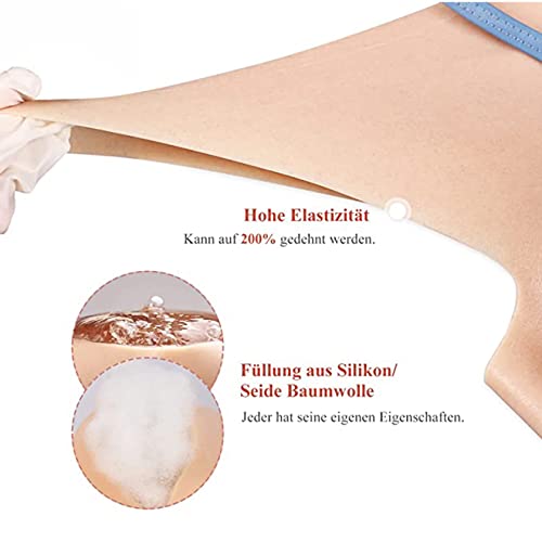Silicone Breast Form Realistic Silicone Filled Z Cup Breast Forms Artificial Fake Boobs Mastectomy Crossdresser Transgender Lightweight Breastplate Faux, Tan