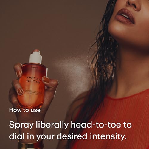 Image of PHLUR Vanilla Nectar Body Mist, 3 Fl Oz - Hair and Body Perfume for Women | Creamy Vanilla Perfume Body Spray with Papaya, Apricot and Honeyed Amber Fragrance