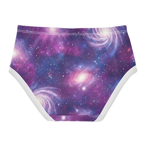 Girls Underwear Toddler 2t Cotton Panties Little Girl Designer Briefs Kids Undies Vibrant Galaxy SwirlNebulae2