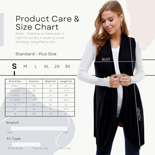 Image of Azules Sleeveless Cardigan for Women, Soft Lightweight Duster Open Front Sleeveless Long Cardigan Vest (3 Pack)