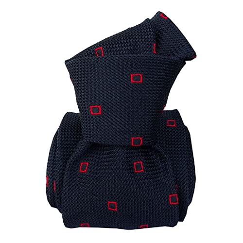 Cravate Grenadine de Soie Bleu Marine pour Costume de Mariage Chic Segni Et Disegni