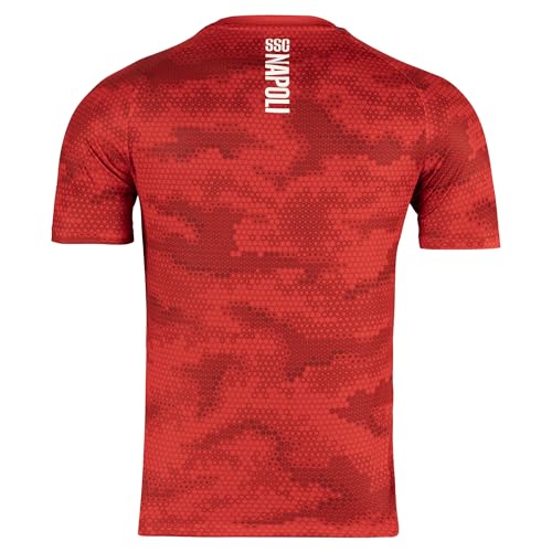 SSC NAPOLI Maglia Training Ea7 Camiseta, Rojo, M Unisex Adulto