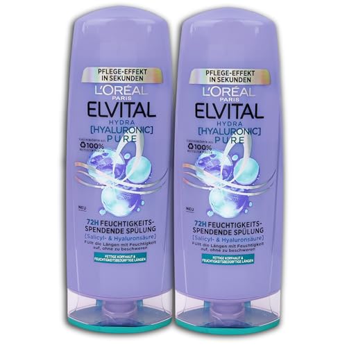 L'Oréal Elvital Hyaluronic Pure Balsam, 2 x 250 ml