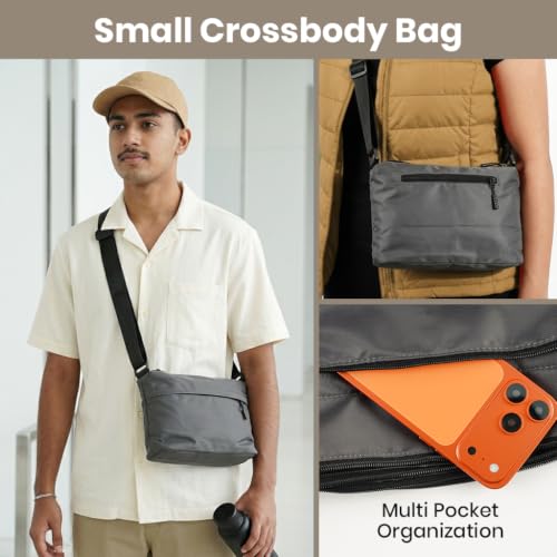 Image of GUSTAVE Sling Bag for Men And Women, Small Crossbody Bags for Men Oxford Cloth Waterproof Lightweight Side Bag Shoulder Bag Men for Outdoors Traveling Casual