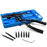 SMOTIVEPRO 16" Snap Ring Pliers Set，2 Piece Internal and External Snap-Ring Pliers Tool Set Heavy D