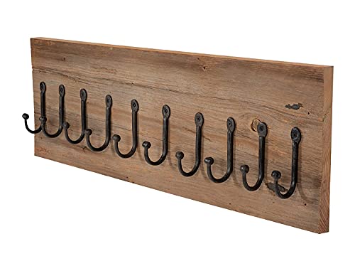 Rustic State Totman Wall Mount Cast Iron Hooks Coat Towel Bag Hat Hanger Multiuse Entryway Railroad Spike Rack Black Set Of 10 #TOP1