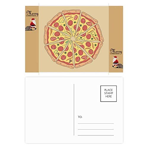 Cartes de remerciement pizza 20 pièces illustration moderne en carton rigide