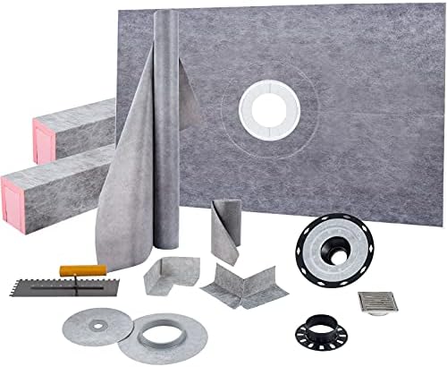 VEVOR 48"x72"ABS Shower Curb Kit, Grey