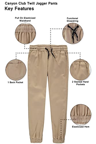 Mens Pull-On Twill Joggers with Elastic Waistband and Drawstring3