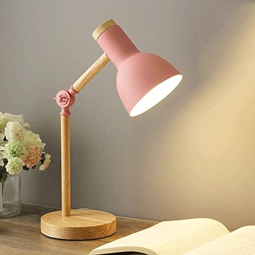 Lampe de bureau pliante en bois et fer LED pour lecture et salon