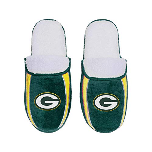 image for FOCO NFL Green Bay Packers Mens Team Logo Sherpa Slippersteam Logo She