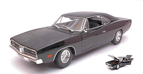 DODGE CHARGER R/T 1969 BLACK 1:18 - Maisto - Auto Stradali - Die Cast - Modellino