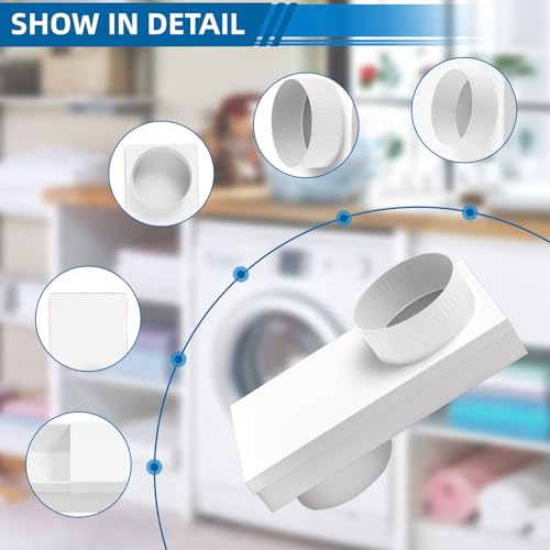 OEM Upgraded 84049 Adjustable 0-5 Periscope Dryer Vent Kit, telescoping dryer vent, Stainless Dryer Vent Periscope for Tight Space, 4in Dryer Vent Duct Hose Pipe Adapter by OCZWV - Used condition - Image 4