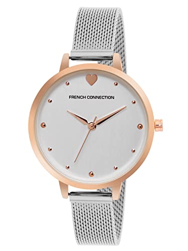 French Connection Analog Silver Dial Womens Watch-FCN00018C (B0B2K1S92F) Amazon Price History, Amazon Price Tracker
