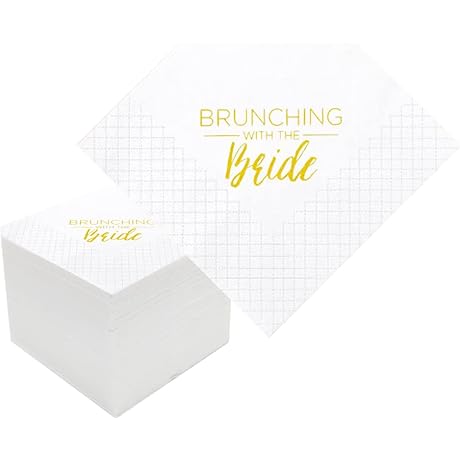 Disposable Bridal Brunch Napkins In A Huge Value Pack Of 100