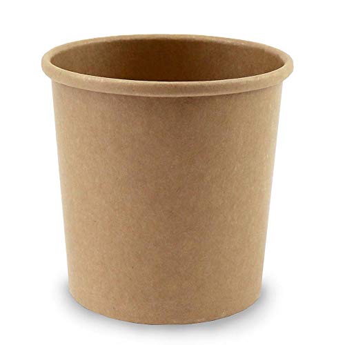 [25Count] 16 oz Freezer Containers And Lids - Kraft Paper To Go Cups - Durable Heavy Duty Pint Ice Cream Containers! Non-vented Lids Prevent Freezer Burn! Frozen Dessert Supplies - Thumbnail 2