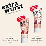 MERA Extrawurst getreidefreie Hundeleberwurst, 75g Tube mit viel Frischfleisch und Geschmack, Trainingsleckerli für ausgewachsene Hunde und Welpen, ohne Zucker und Salz