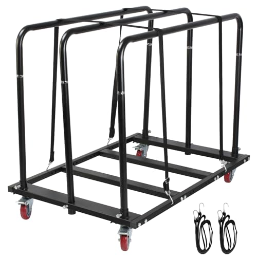 Folding Table Cart, Panel Cart with Swivel Wheels, Heavy Duty Planer cart with 1800LBS & 10 Table Capacity for Party, Banquets, Conferences, and Events