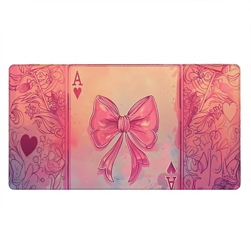 Alfombrilla Ratón XXL Alfombrilla Escritorio 1200x600mm Mouse Pad Mejora la Precisión y la Velocidad con Base de Goma Antideslizante y Bordes Cosidos Duradera Cómoda, Juegos (PóQuer Rosa) xR8-167