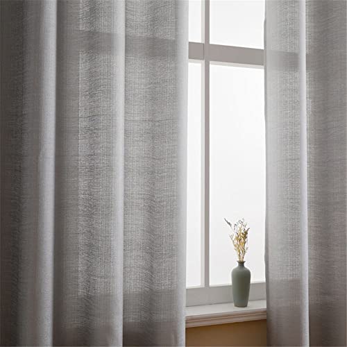 Cortinas transparentes de gasa gris para proteger la intimidad sin perder claridad 6