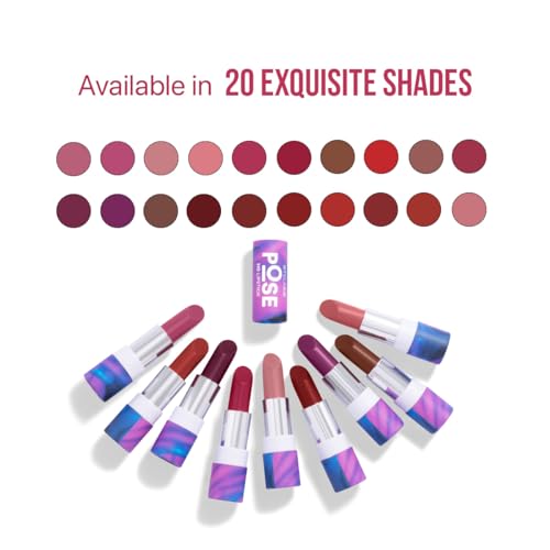 Image of MyGlamm POSE HD Lipstick-True Red (Red)-4 gm | Matte Lipstick | Enriched with Moringa oil & Vitamin E | Long-lasting & Moisturising