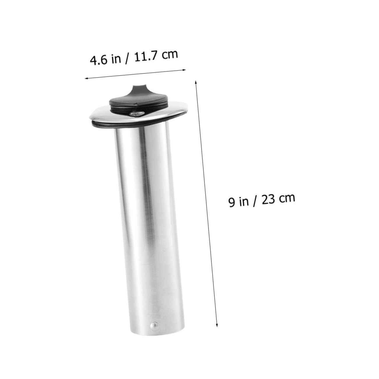 Toyvian Supporto per Canne da Barca in Acciaio Inox Argento | Finitura Specchiata, per Canna da Pesca, Accessorio per Imbarcazione da Pesca, Profilo Moderno