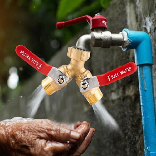 Robinet de division en laiton de robustesse industrielle avec pièces d'irrigation - 4